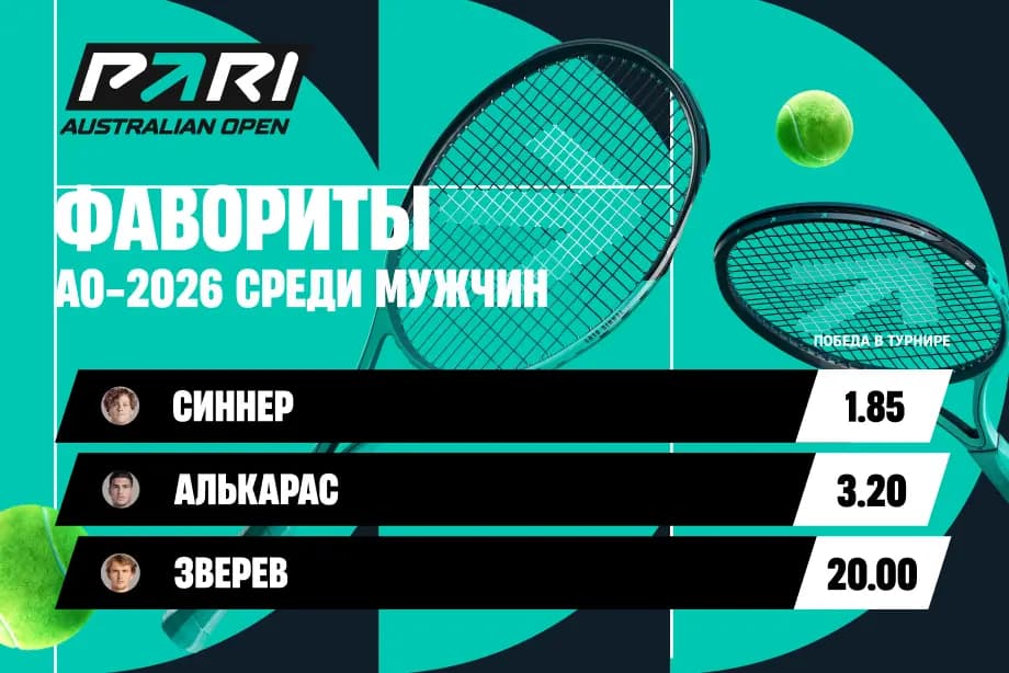 PARI: Янник Синнер защитит чемпионский титул на Australian Open 2026